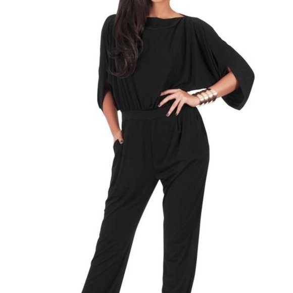 grey dressy jumpsuit